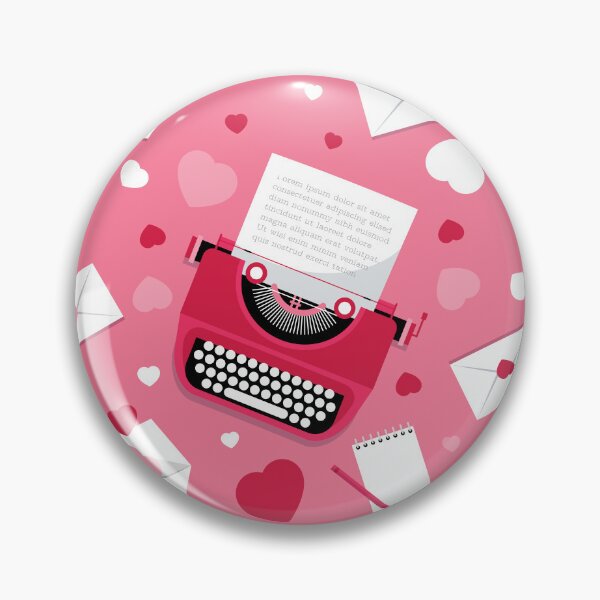 Item preview,  valentines romance typewriter love letters hearts designed and sold by Gossip Rag.