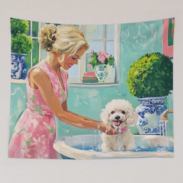 Artikelvorschau, Grandmillennial-Kunst, Happy Splashing, skurrile bildende Kunst entworfen und verkauft von SophieClimaArt.