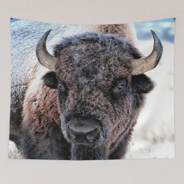 Item preview, Majestic Winter Bison - Nature Resilient Giant designed and sold by Lena Owens at OLena Art..