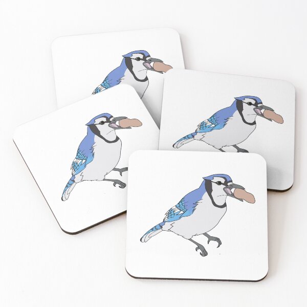 Item preview, Blue Jay with a Peanut designed and sold by Fawnadeer.