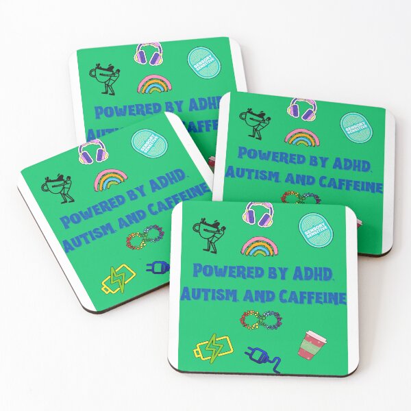 Item preview, Powered by ADHD, Autism and Caffeine  designed and sold by TheNeuroVerse.