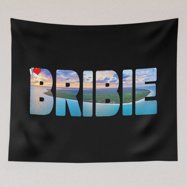Item preview, I Love BRIBIE - Aerial on a beautiful Sunset Skirmish Point designed and sold by Adam Gormley.
