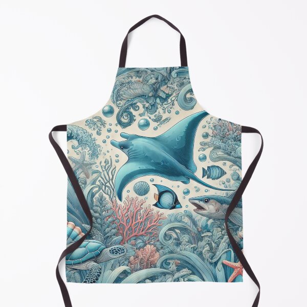 Item preview, Manta Ray - Colourful Pastel Scuba Diving Pattern designed and sold by SLGA-Designs.