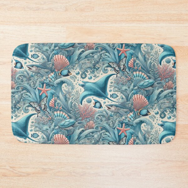 Item preview, Manta Ray - Colourful Pastel Scuba Diving Pattern designed and sold by SLGA-Designs.