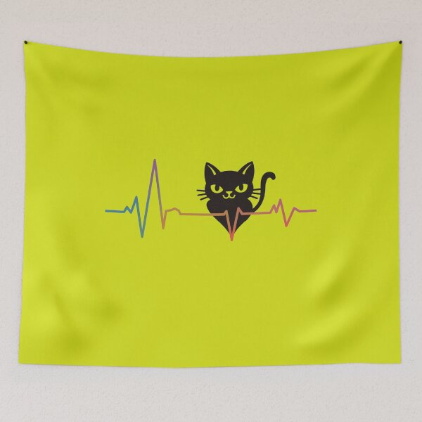 Item preview, Heartbeat Cat Lover, Cute Cat humor, cat lover, cat mom, cat dad, cat family, feline lover designed and sold by Right-UR.