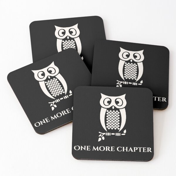 Item preview, Owl says "One More Chapter" (light) designed and sold by Writerly Musings.