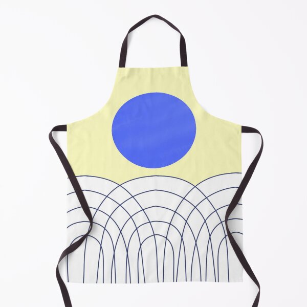 Item preview, Abstract Illustration of a Blue Circle with Overlapping Lines on a Yellow Background designed and sold by Beautiful art store.
