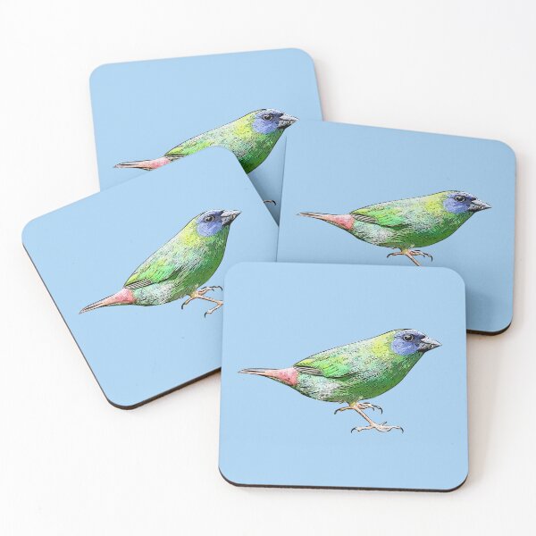 Item preview, Blue-faced Parrot-Finch Black Alternate Design  designed and sold by designsasstultd.