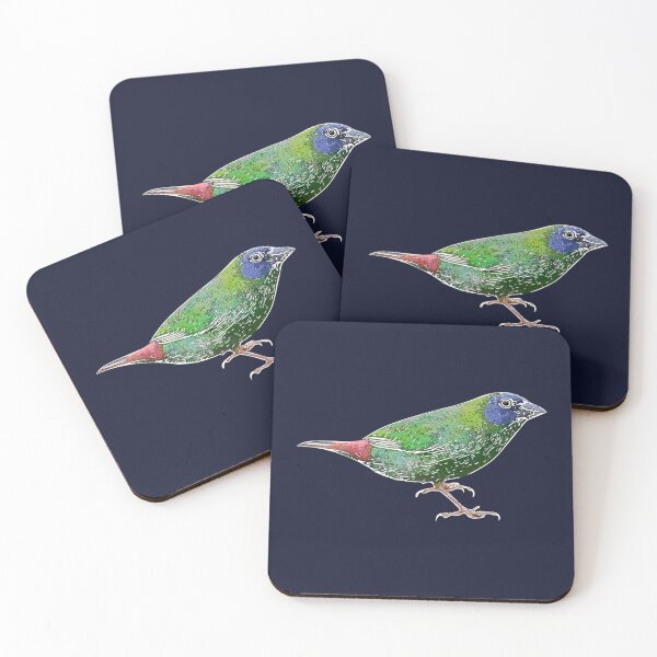 Item preview, Blue-faced Parrot-Finch White Alternate Design  designed and sold by designsasstultd.