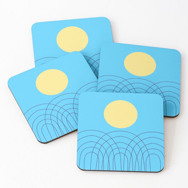 Item preview, Abstract Illustration of a Blue Circle with Overlapping Lines on a blue Background designed and sold by Beautiful art store.