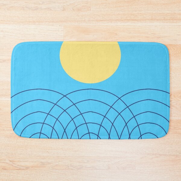 Item preview, Abstract Illustration of a Blue Circle with Overlapping Lines on a blue Background designed and sold by Beautiful art store.