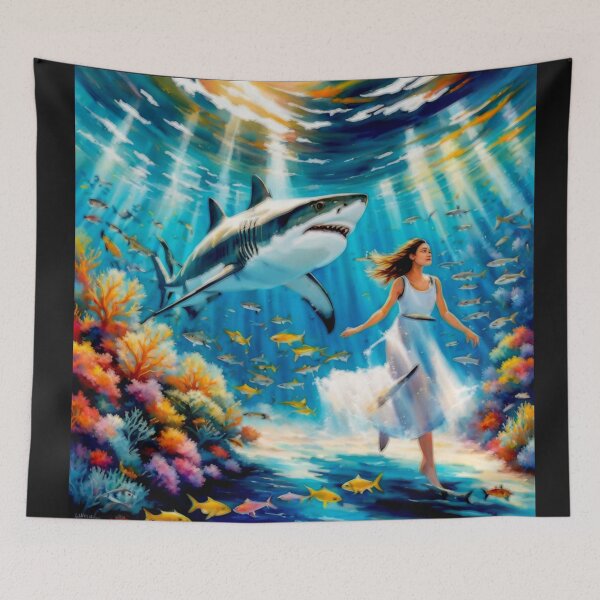Item preview, Sharks, Jaws and corals #3 designed and sold by Helios Be. Lavsh.