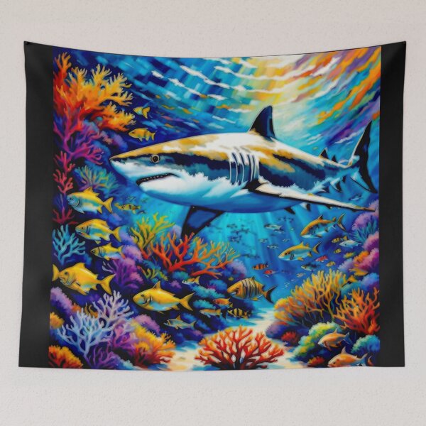 Item preview, Sharks, Jaws and corals #4 designed and sold by Helios Be. Lavsh.