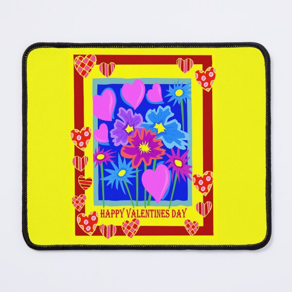 Item preview, Valentines Day Hearts and Flowers Abstract Advertising Print designed and sold by posterbobs.