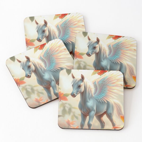 Item preview, Young Pegasus Filly and Flowers designed and sold by Skye Ryan-Evans.