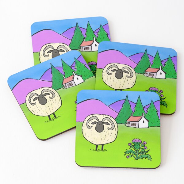 Item preview, Scottish Sheep and Thistle designed and sold by PickledjoArt.