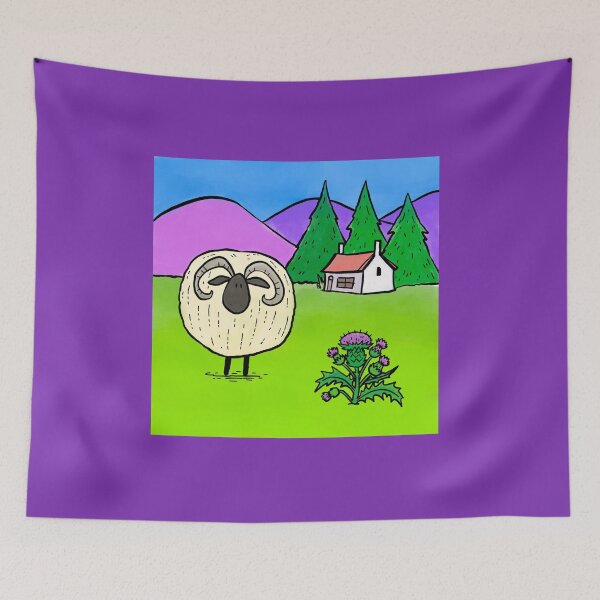Item preview, Scottish Sheep and Thistle designed and sold by PickledjoArt.
