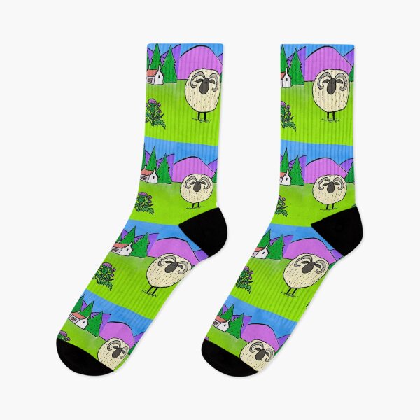 Item preview, Scottish Sheep and Thistle designed and sold by PickledjoArt.