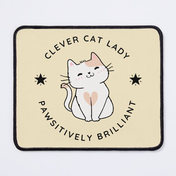 Item preview, Clever Cat Lady Pawsitively Brilliant – Simple & Cute designed and sold by DPingBirdie.