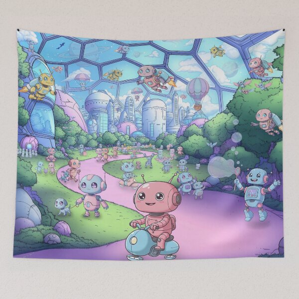 Item preview, Robo Garden: A Whimsical Day in the Robot Dome City designed and sold by TheSillySartor.