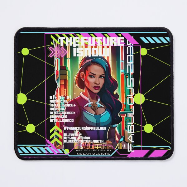 Item preview, Fabulous Futuristic Woman Cyberpunk The Future Is Now designed and sold by Melan Designs.