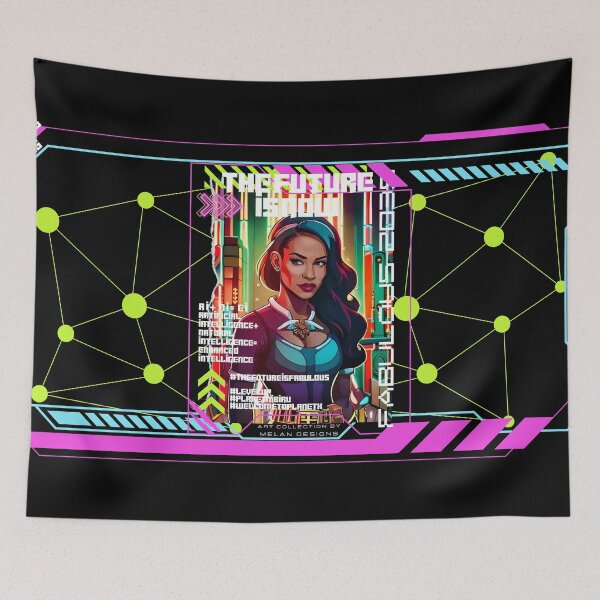Item preview, Fabulous Futuristic Woman Cyberpunk The Future Is Now  designed and sold by Melan Designs.
