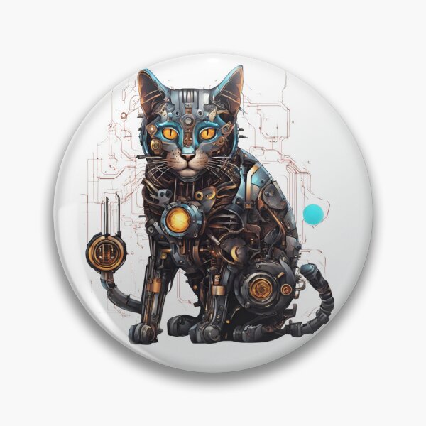 Item preview, The Cat is Cybernetic, Mechanical, Steampunk. designed and sold by Ant Category.