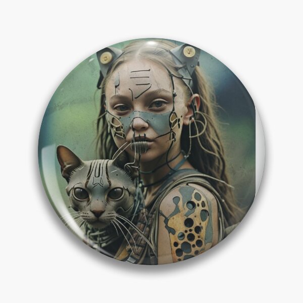 Item preview, Post Apocalyptic Girl and Cat designed and sold by Mlaniel.