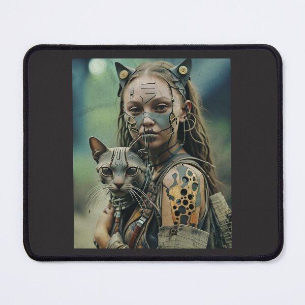 Item preview, Post Apocalyptic Girl and Cat designed and sold by Mlaniel.