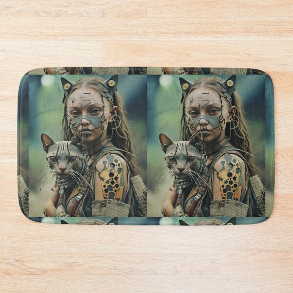 Item preview, Post Apocalyptic Girl and Cat designed and sold by Mlaniel.