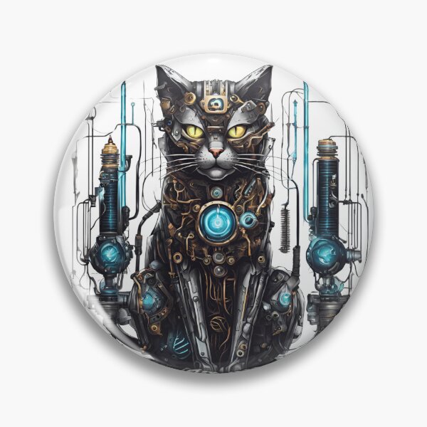 Item preview, The Cat is Cybernetic, Mechanical, Steampunk. designed and sold by Ant Category.