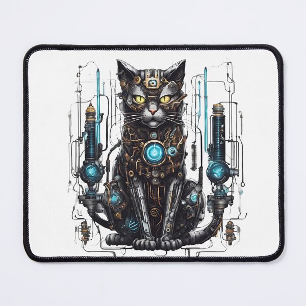 Item preview, The Cat is Cybernetic, Mechanical, Steampunk. designed and sold by Ant Category.