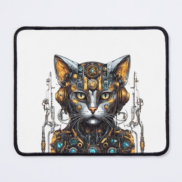 Item preview, The Cat is Cybernetic, Mechanical, Steampunk. designed and sold by Ant Category.