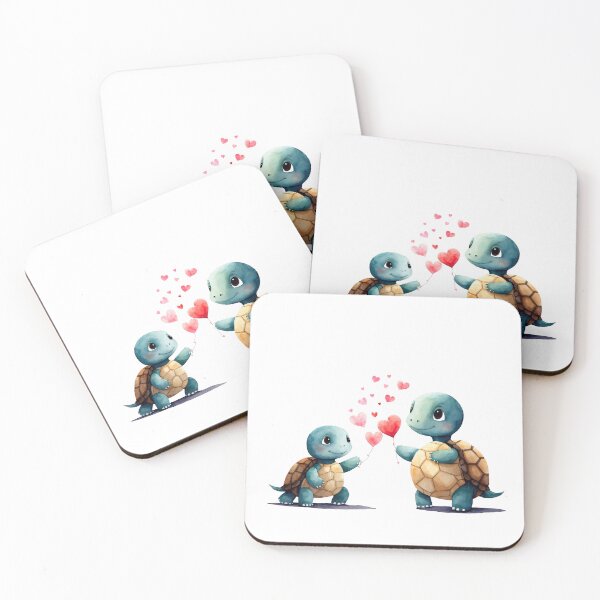 Item preview, Watercolor turtle, watercolor turtles, valentine day, love, adorable animals designed and sold by Victoria Riabov.
