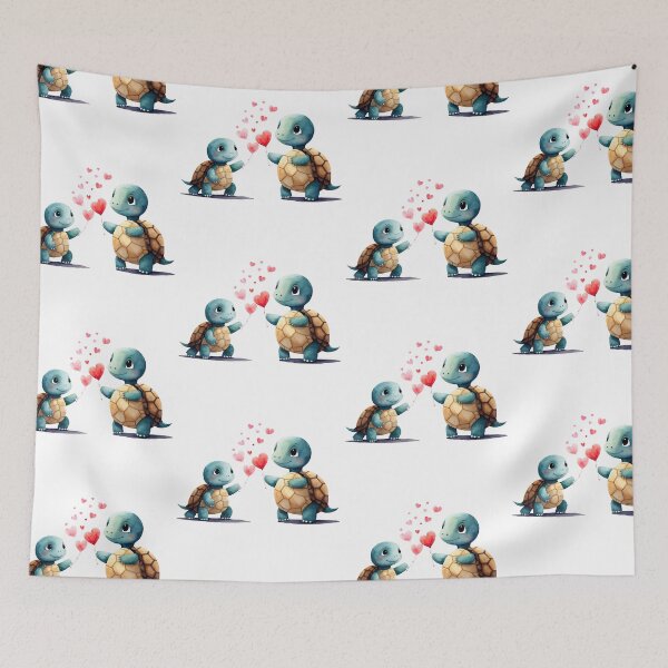 Item preview, Watercolor turtle, watercolor turtles, valentine day, love, adorable animals designed and sold by Victoria Riabov.