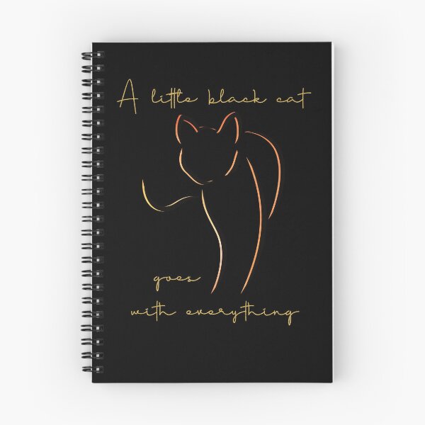 Item preview, A Little Black Cat Goes With Everything - Gold Text designed and sold by FaeryNuff.