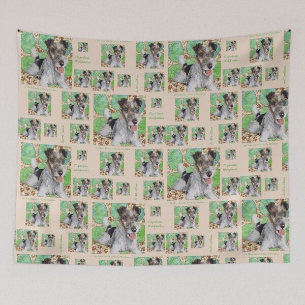 Item preview, Fox Terrier portrait, 2012 by MiraSlava designed and sold by ArtMiraSlava.
