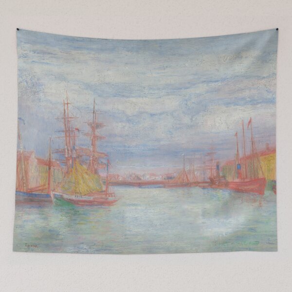 Item preview, Ostend Harbor by James Ensor (1900) designed and sold by CASturgill.