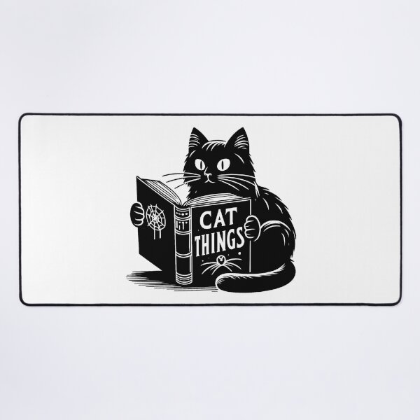 Item preview, Gothic Black Cat Reading a Book designed and sold by ArtadoraDesignz.