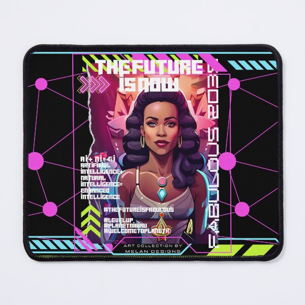 Item preview, Fabulous Futuristic Cyberpunk Woman The Future Is Now designed and sold by Melan Designs.