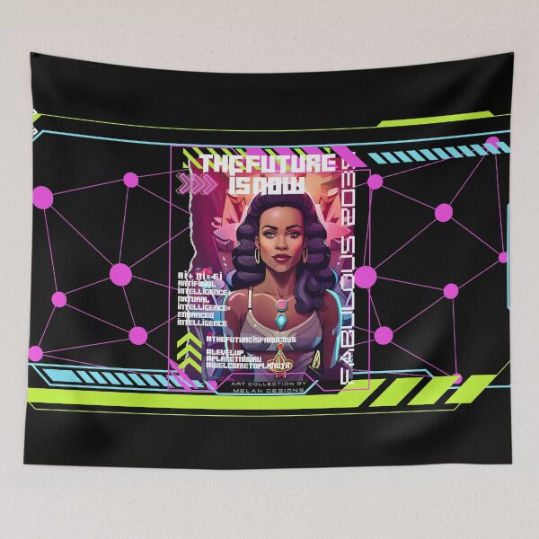 Item preview, Fabulous Futuristic Cyberpunk Woman The Future Is Now  designed and sold by Melan Designs.