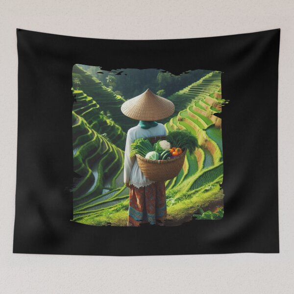 Item preview, Farm Worker Collecting Vegetables with a Basket designed and sold by Hungry-Murphy.