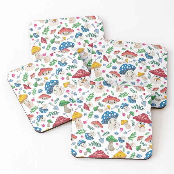 Item preview, Colorful Mushroom Character Faces designed and sold by JessKingArtist.