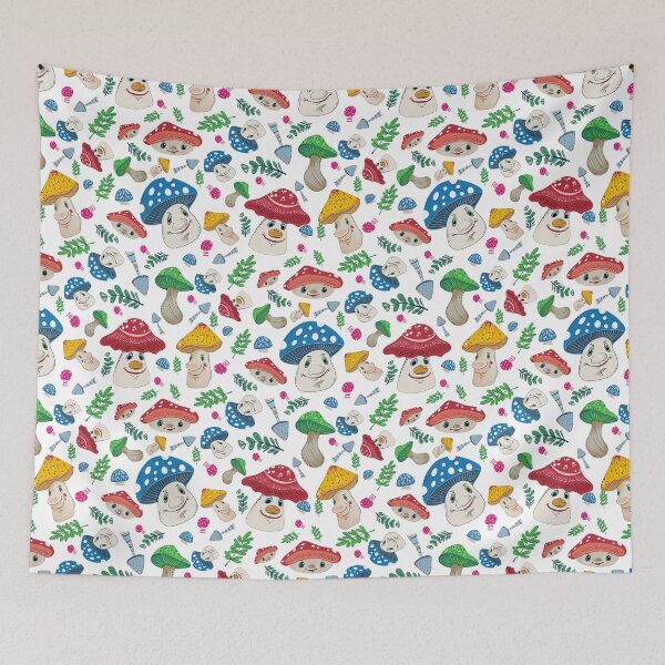 Item preview, Colorful Mushroom Character Faces designed and sold by JessKingArtist.