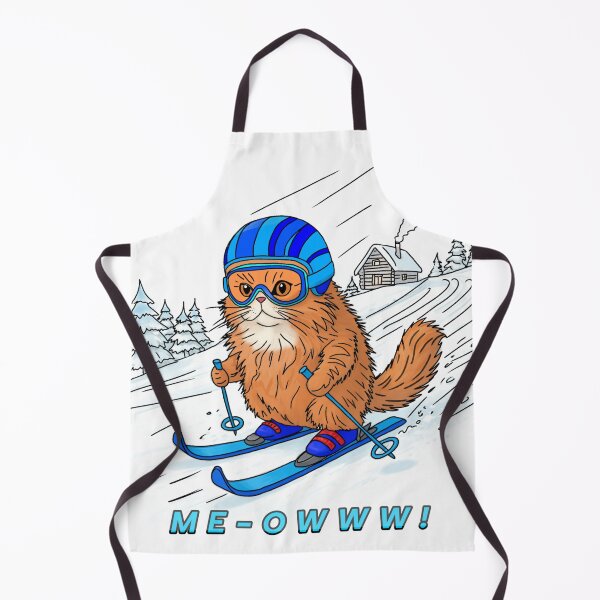 Item preview, Funny cat skiing down slope designed and sold by Klaus-y.