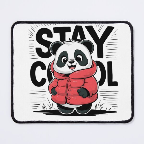 Item preview, Winter Panda Vibes - Chill Panda in a Red Jacket designed and sold by Wildlife Wonders.