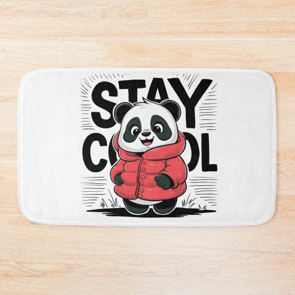 Item preview, Winter Panda Vibes - Chill Panda in a Red Jacket designed and sold by Wildlife Wonders.