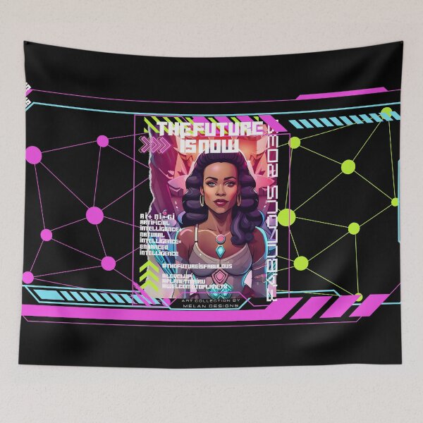Item preview, Fabulous Woman Futuristic Cyberpunk The Future Is Now  designed and sold by Melan Designs.