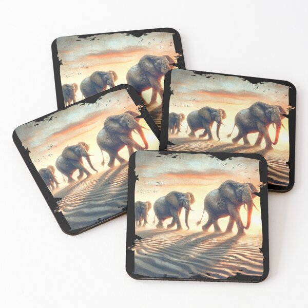 Item preview, Elephants Walking Across the Sand designed and sold by Hungry-Murphy.