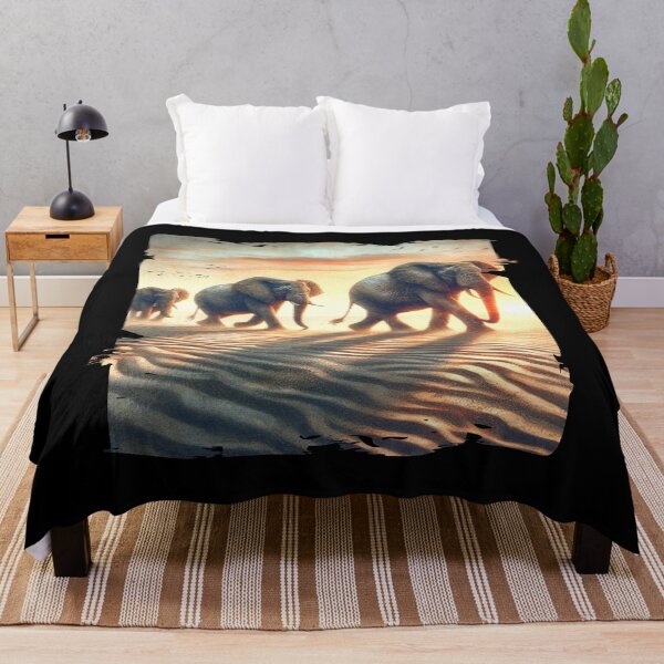 Item preview, Elephants Walking Across the Sand designed and sold by Hungry-Murphy.